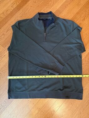 Ted Baker Men's Forest Green Quarter-Zip Sweater